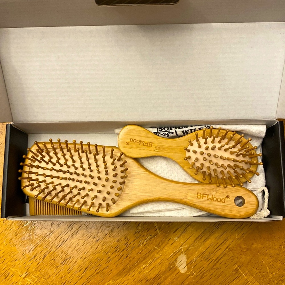Bamboo Hairbrush Set-BFWood